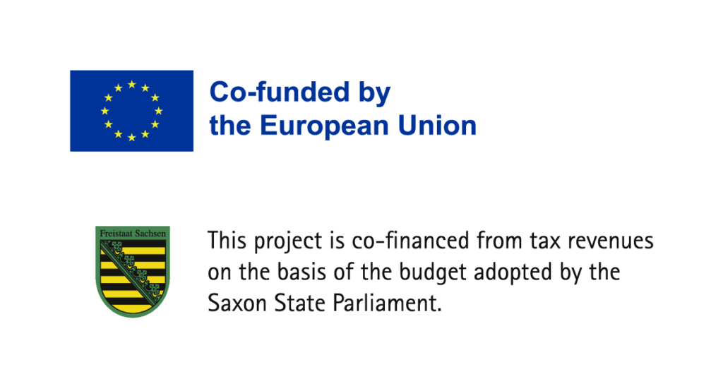 Co-financed by the European Union. This measure is co-financed by tax revenue on the basis of the budget adopted by the Saxon State Parliament.